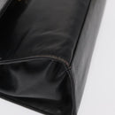 FENDI Hand Bag Leather Black Gold Auth 169891-9
