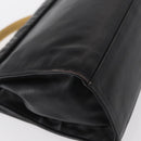 FENDI Hand Bag Leather Black Gold Auth 169891-16
