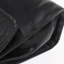 FENDI Hand Bag Leather Black Gold Auth 169891-5