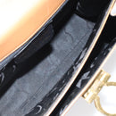 Salvatore Ferragamo Gancini Hand Bag Leather Brown Gold Auth 169892-18