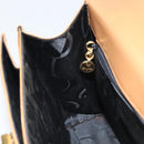 Salvatore Ferragamo Gancini Hand Bag Leather Brown Gold Auth 169892-20