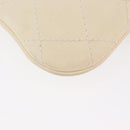 CHANEL Wild Stitch Umhängetasche mit Kette Leder Elfenbein Gold CC Auth 169894-17