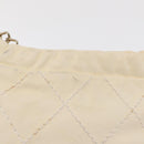 CHANEL Wild Stitch Umhängetasche mit Kette Leder Elfenbein Gold CC Auth 169894-8