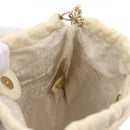 CHANEL Wild Stitch Umhängetasche mit Kette Leder Elfenbein Gold CC Auth 169894-20
