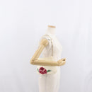 CHANEL Wild Stitch Umhängetasche mit Kette Leder Elfenbein Gold CC Auth 169894-23