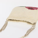 CHANEL Wild Stitch Umhängetasche mit Kette Leder Elfenbein Gold CC Auth 169894-6