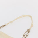 CHANEL Wild Stitch Umhängetasche mit Kette Leder Elfenbein Gold CC Auth 169894-14