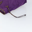 PRADA Tote Bag Nylon Purple Gold Auth 169896-10