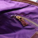 PRADA Tote Bag Nylon Purple Gold Auth 169896-22