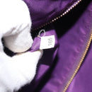 PRADA Tote Bag Nylon Purple Gold Auth 169896-12