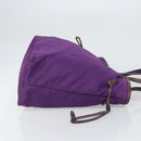 PRADA Tote Bag Nylon Purple Gold Auth 169896-3