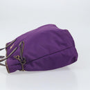 PRADA Tote Bag Nylon Purple Gold Auth 169896-4