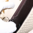BALLY Shoulder Bag Leather Ivory Gold Auth 169900-21