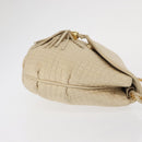 BALLY Shoulder Bag Leather Ivory Gold Auth 169900-4