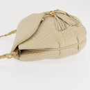 BALLY Shoulder Bag Leather Ivory Gold Auth 169900-5
