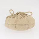 BALLY Shoulder Bag Leather Ivory Gold Auth 169900-9