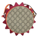 GUCCI GG Supreme Children's Hedgehog Bag PVC Beige Silver 580428 Auth 169901V-3