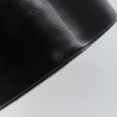 CELINE Vanity Hand Bag Leather Black Gold Auth 169907V-8