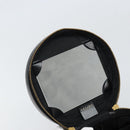 CELINE Vanity Hand Bag Leather Black Gold Auth 169907V-9