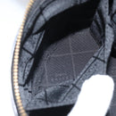 CELINE Vanity Hand Bag Leather Black Gold Auth 169907V-24