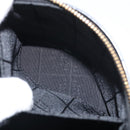 CELINE Vanity Hand Bag Leather Black Gold Auth 169907V-25