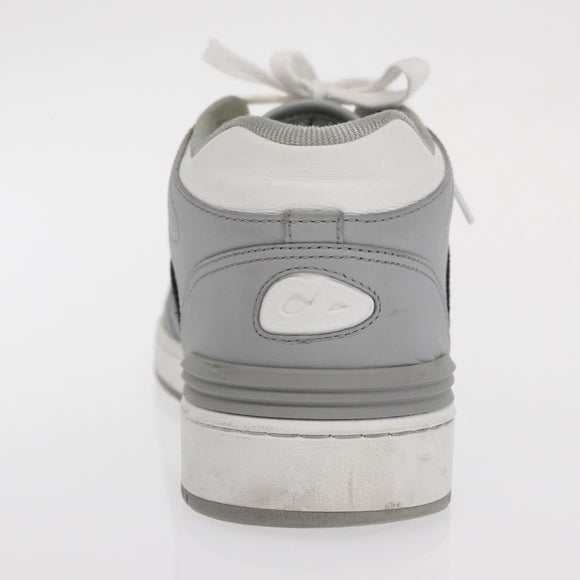 Christian Dior Trotter Canvas Dribble Low Top Sneakers B57 Gray Auth 169910M