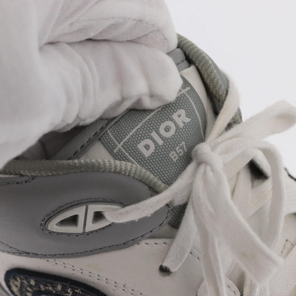 Christian Dior Trotter Canvas Dribble Low Top Sneakers B57 Gray Auth 169910M
