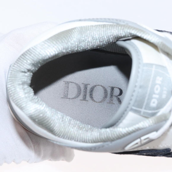 Christian Dior Trotter Canvas Dribble Low Top Sneakers B57 Gray Auth 169910M