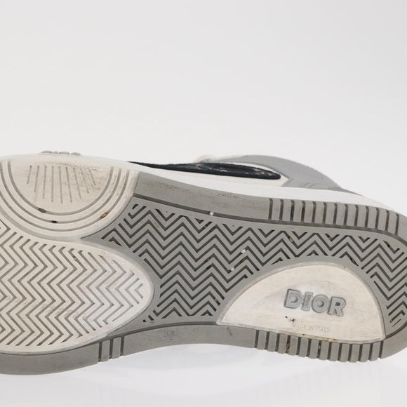 Christian Dior Trotter Canvas Dribble Low Top Sneakers B57 Gray Auth 169910M