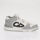 Christian Dior Trotter Canvas Dribble Low Top Sneakers B57 Gray Auth 169910M-4