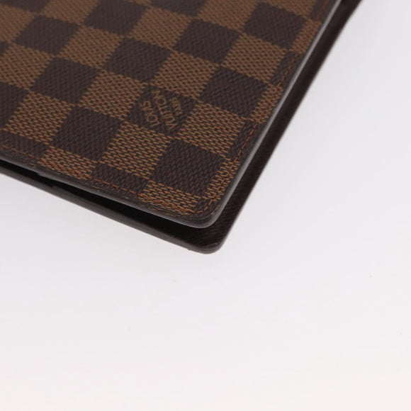 LOUIS VUITTON Damier Ebene Agenda GM Day Planner Cover R20107 LV Auth 169911