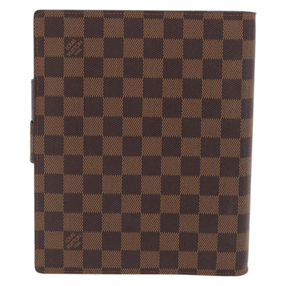 LOUIS VUITTON Damier Ebene Agenda GM Day Planner Cover R20107 LV Auth 169911