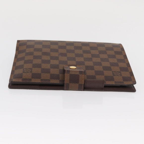 LOUIS VUITTON Damier Ebene Agenda GM Day Planner Cover R20107 LV Auth 169911