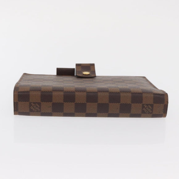 LOUIS VUITTON Damier Ebene Agenda GM Day Planner Cover R20107 LV Auth 169911