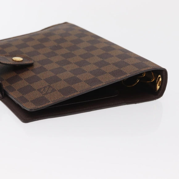 LOUIS VUITTON Damier Ebene Agenda GM Day Planner Cover R20107 LV Auth 169911