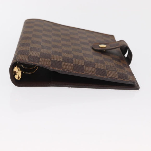 LOUIS VUITTON Damier Ebene Agenda GM Day Planner Cover R20107 LV Auth 169911