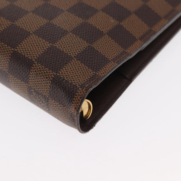 LOUIS VUITTON Damier Ebene Agenda GM Day Planner Cover R20107 LV Auth 169911