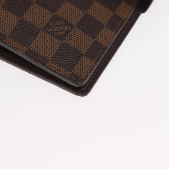 LOUIS VUITTON Damier Ebene Agenda GM Day Planner Cover R20107 LV Auth 169911