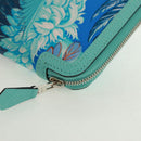 HERMES Sokwar Flamingo Party Long Wallet Silk Blue Auth 169913SAV-11