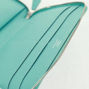 HERMES Sokwar Flamingo Party Long Wallet Silk Blue Auth 169913SAV-20