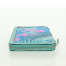 HERMES Sokwar Flamingo Party Long Wallet Silk Blue Auth 169913SAV-4