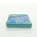 HERMES Sokwar Flamingo Party Long Wallet Silk Blue Auth 169913SAV-5