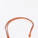 HERMES Okelley GM Necklace Leather Orange Auth 169916SAV-10