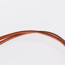HERMES Okelley GM Necklace Leather Orange Auth 169916SAV-13