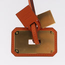 HERMES Okelley GM Necklace Leather Orange Auth 169916SAV-5