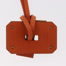 HERMES Okelley GM Necklace Leather Orange Auth 169916SAV-8