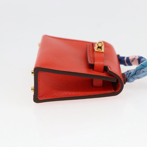 HERMES Micro Kelly Twilly Bag Charm Leather Orange Auth 169917SM