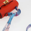 HERMES Micro Kelly Twilly Bag Charm Leather Orange Auth 169917SM-7