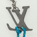 LOUIS VUITTON Porte Cles LV Shape Rope Charm metaal Blauw MP2618 LV Auth 169919M-9