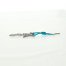 LOUIS VUITTON Porte Cles LV Shape Rope Charm metaal Blauw MP2618 LV Auth 169919M-11